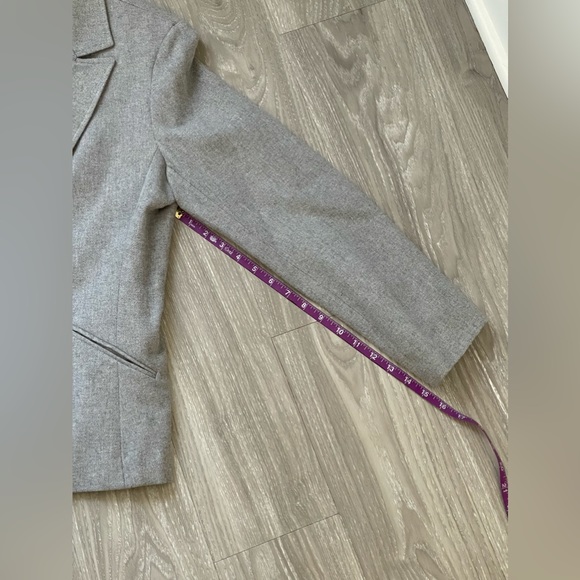 Vintage Easy Wear Grey Wool Blazer & Flare Skirt Set - Picture 9 of 15